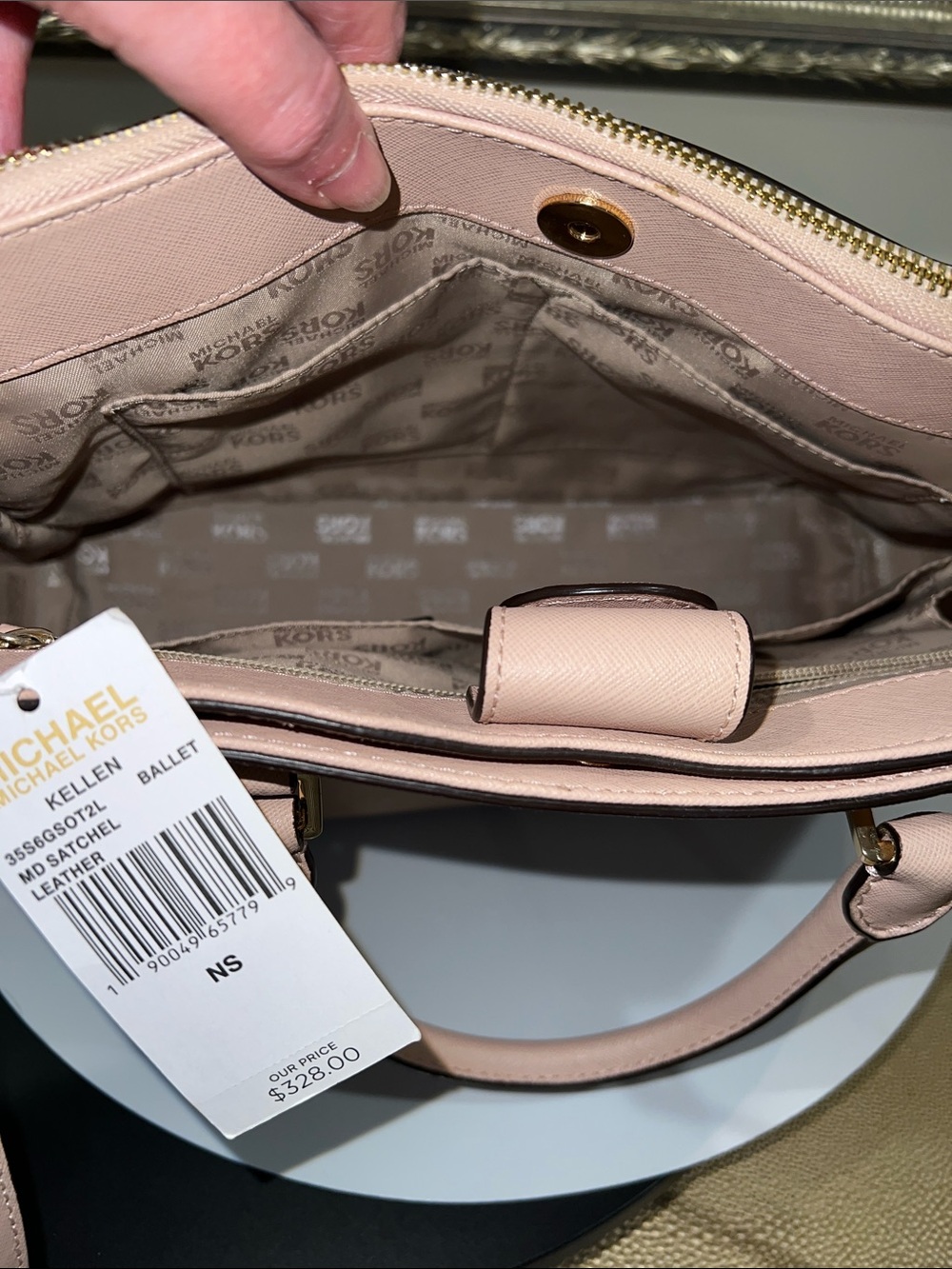 MICHAEL Michael Kors Blush Pink Ballet MD Satchel Crossbody NWT MSRP $328 - Picture 14 of 16